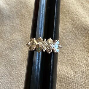 Vintage Sterling Diamonique Engagement Ring Size 7.5